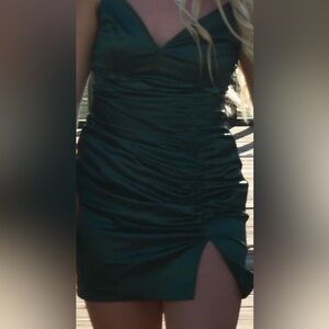 Dark Green Homecoming Dress.